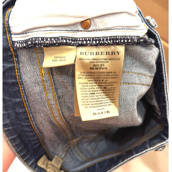 Burberry Brit Skinny Mid Rise Jeans Size 25 - Picture 7 of 7